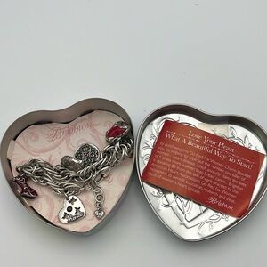 Brighton Love Your Heart Go Red For Women heart dangly charm bracelet